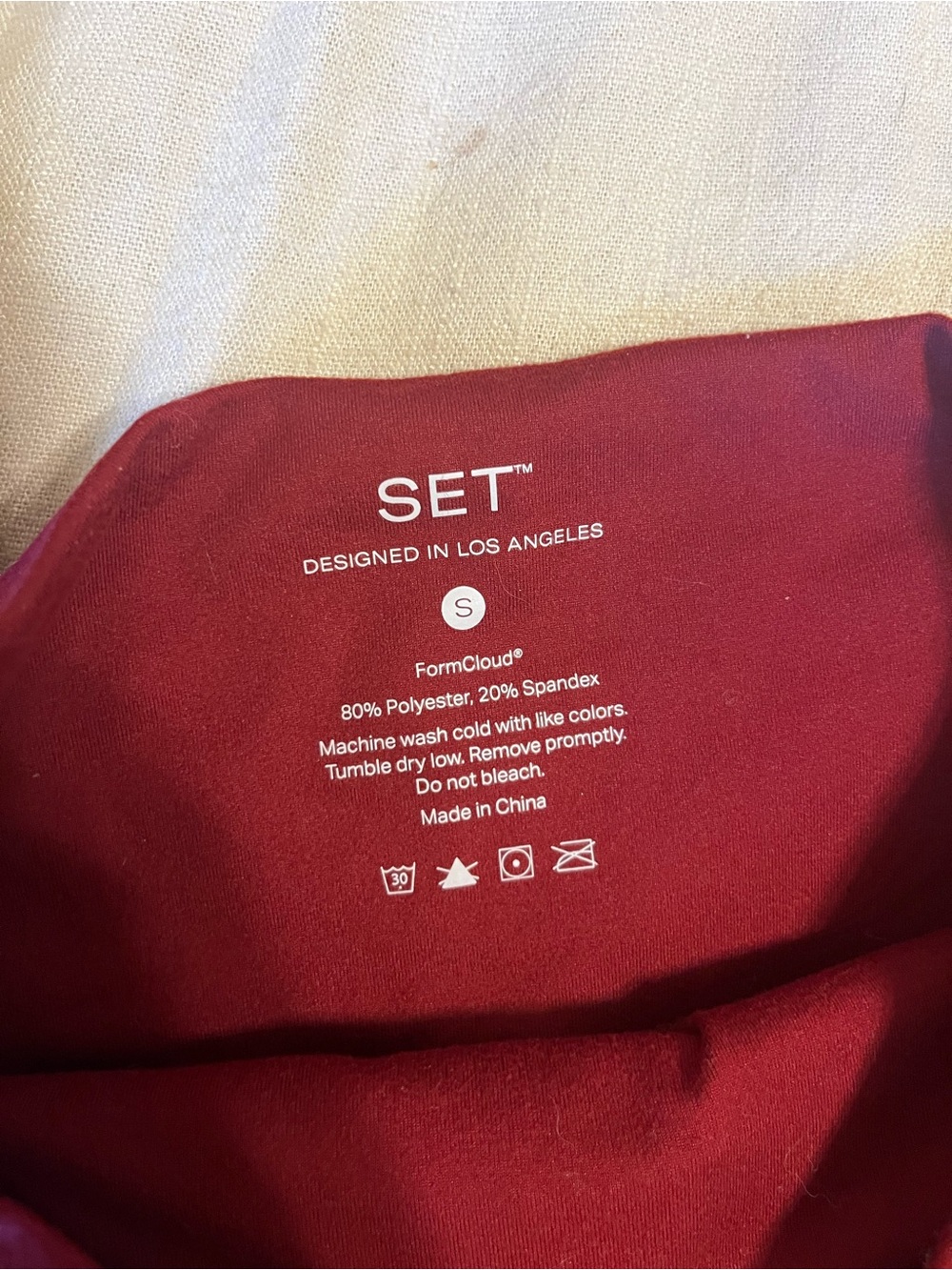 Deep Red SET Active Formcloud Leggings - Picture 2 of 2